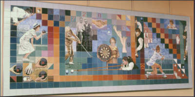 Hand painted ceramic tiles - mural